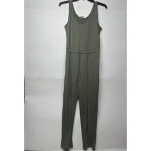 Ambience Women's Sleeveless Jumpsuit - Light Green Size Large - Drawstring Waist